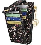 Gemfit Slim Small Card Wallet for Women – Cute Card Holder Wallets with Keychain Credit RFID Bloc...