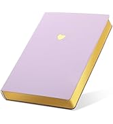 CAGIE Lined Journal Notebook for Women and Girls 256 Pages Cute Diary with Heart-Shaped Leather J...