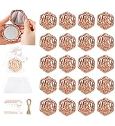 Frinnovan 20 Set Rose Compact Mirrors Flower Small Pocket Makeup Double Sided Hand Mirror Cosmeti...