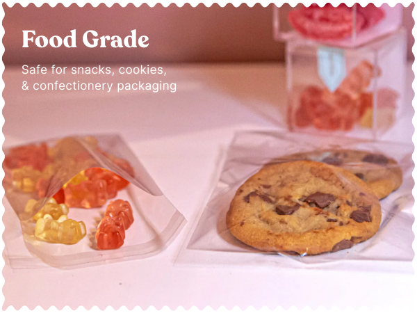 Food Grade. Safe for snacks, cookies, and confectionary packaging
