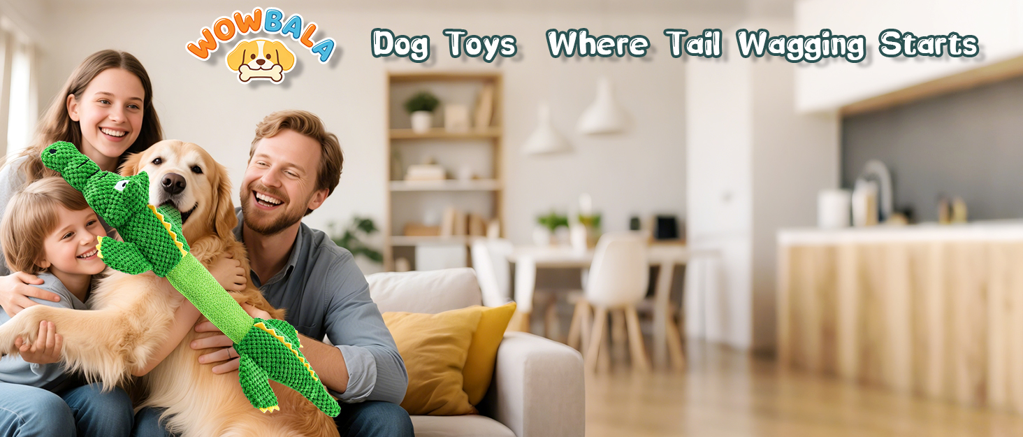 WOWBALA Crocodile Dog Toys