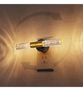 L LOHAS LED Night Light, Rotating Night Lights Plug into Wall, Light Sensor, Soft White 3 Level D...