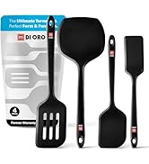 DI ORO Silicone Turner Spatula Set - Kitchen Spatulas for Nonstick Cookware - Cooking Utensils fo...