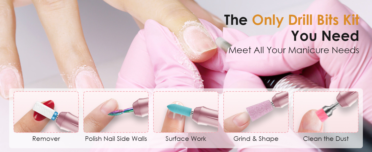 Professional Ceramic Safety Bits for Nail Drill