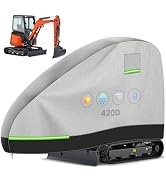 DTNESS 420D Mini Excavator Cover with Zipper Door & Reflective Strips | Waterproof All-weather pr...
