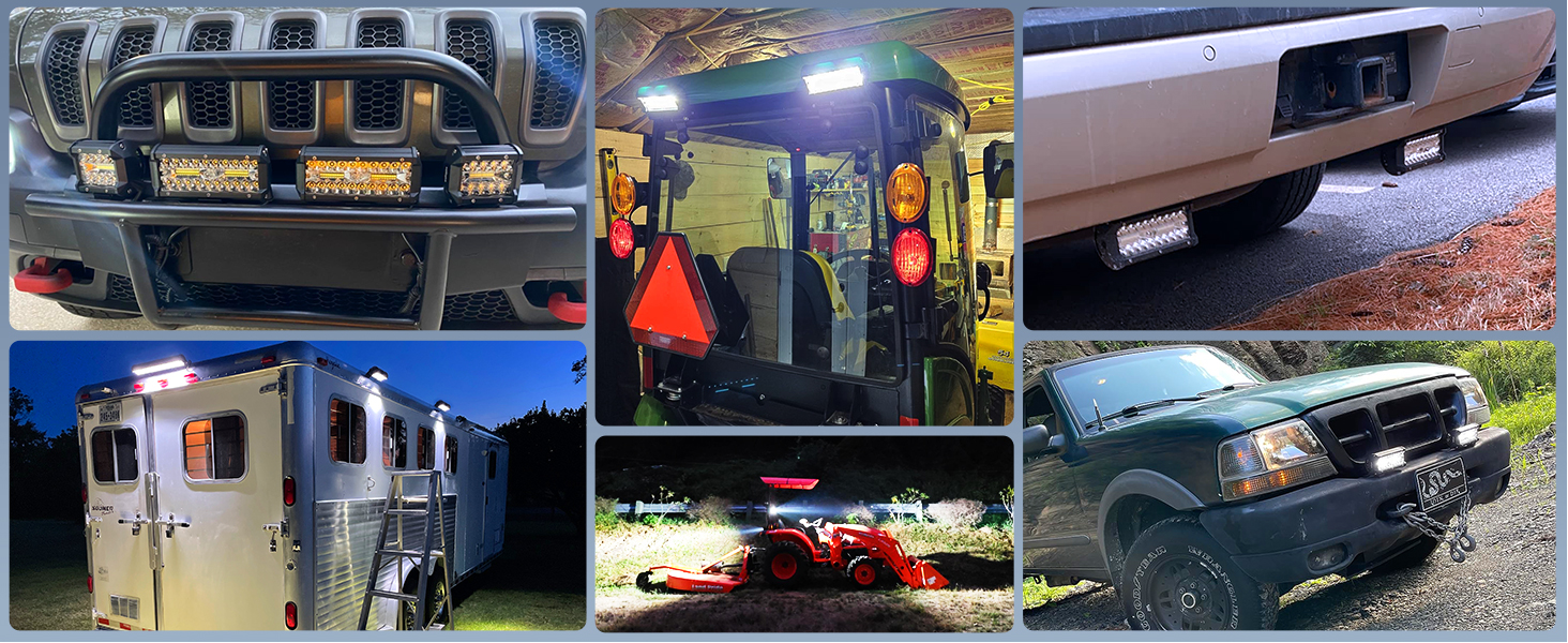 2PCS 6.5 Inch 120W Spot & Flood Combo Driving