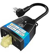 meross Outdoor Smart Plug Compatible with Apple HomeKit, Siri, Alexa, Google Assistant and SmartT...