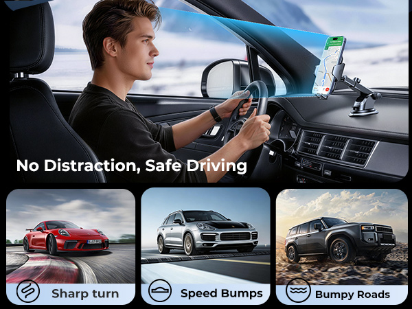 secure holder for sharp turns and bumpy roads on daily family commute