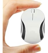 Wireless Cute Mini Computer Mouse - Small Size, Portable, Compact Travel USB Optical 3 Buttons 10...