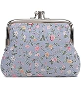 Sanxiner Cute Floral Buckle Coin Purses Vintage Pouch Kiss-lock Change Purse Wallets…