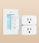 DEWENWILS Remote Control Outlet, 1 Magnetic Remote and 2 Outlets | 100FT Range, 125V 60Hz 15A, 18...