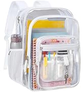 PACKISM Clear Backpack for School - 18 Inch Extra Large Heavy Duty Clear Bookbag with Reflective ...