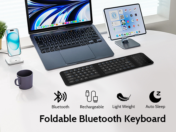 Foldable Bluetooth Keyboard