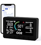 12 in 1 Air Quality Monitor Indoor, with WiFi and APP,Air Quality Tester for Home,Air Quality Met...