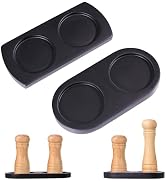 beinkmake 2Pcs Pepper Grinder Holder Salt and Pepper Mill Tray Inner Dia 2.2 Inch Wood Mill Rest ...