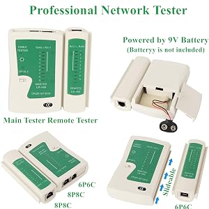 Professional Network Tester can Test rj45 rj12 rj11 Connectors