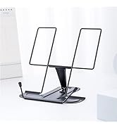 MSDADA Metal Book Stand for Desk, Adjustable Reading Rest Book Holder, Portable Cookbook Document...