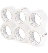 ROSEUP 6 Rolls Clear Packing Tape, Heavy Duty Packaging Tape Designed for Moving Boxes, Shipping,...