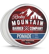 Rocky Mountain Barber Company Pomade for Men - 5 oz Tub Classic Styling Product with Strong Firm ...