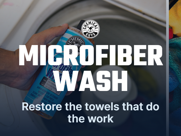 Chemical Guys Microfiber Wash cleans microfiber towels and wash mitts.