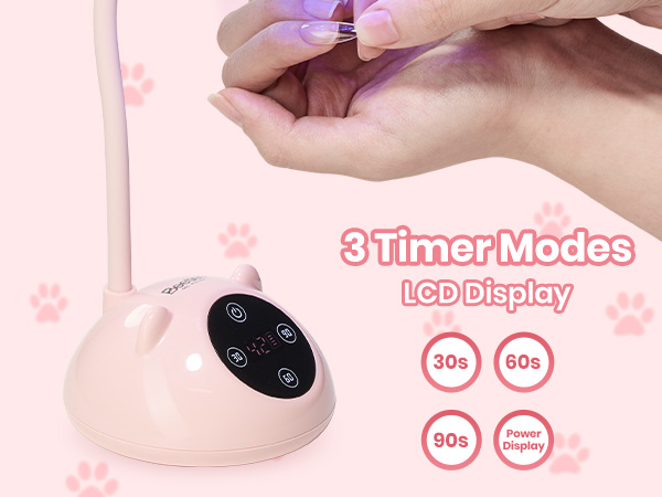 Beetles Gooseneck UV Nail Lamp - Meowgic MilkKitty Mini LED Nail Light