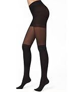 huablo Women's Black Faux Thigh - High Pantyhose - Over - Knee Tights for Stylish Legwear Knee St...