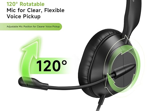 computer headset with microphone