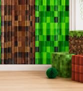 Pixel Miner Theme Foil Fringe Curtains Video Game
