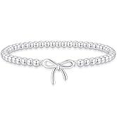Gold Bracelets for Women 14K Gold Plated Beaded Bracelets Gold Stretch Bead Bracelet Handmade Bal...