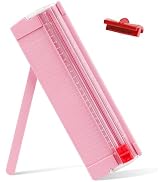 Mini Paper Cutter, Straight Small Paper Trimmer with Side Ruler for Scrapbooking Craft, Paper, Co...