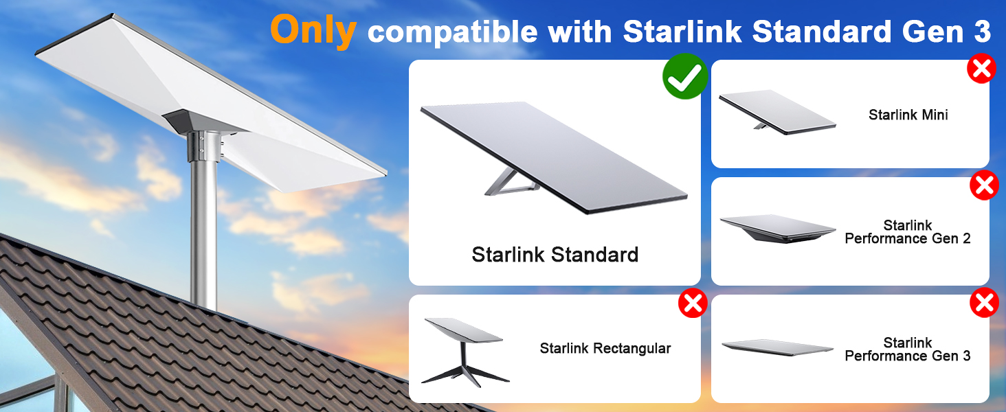 starlink pipe adapter mount