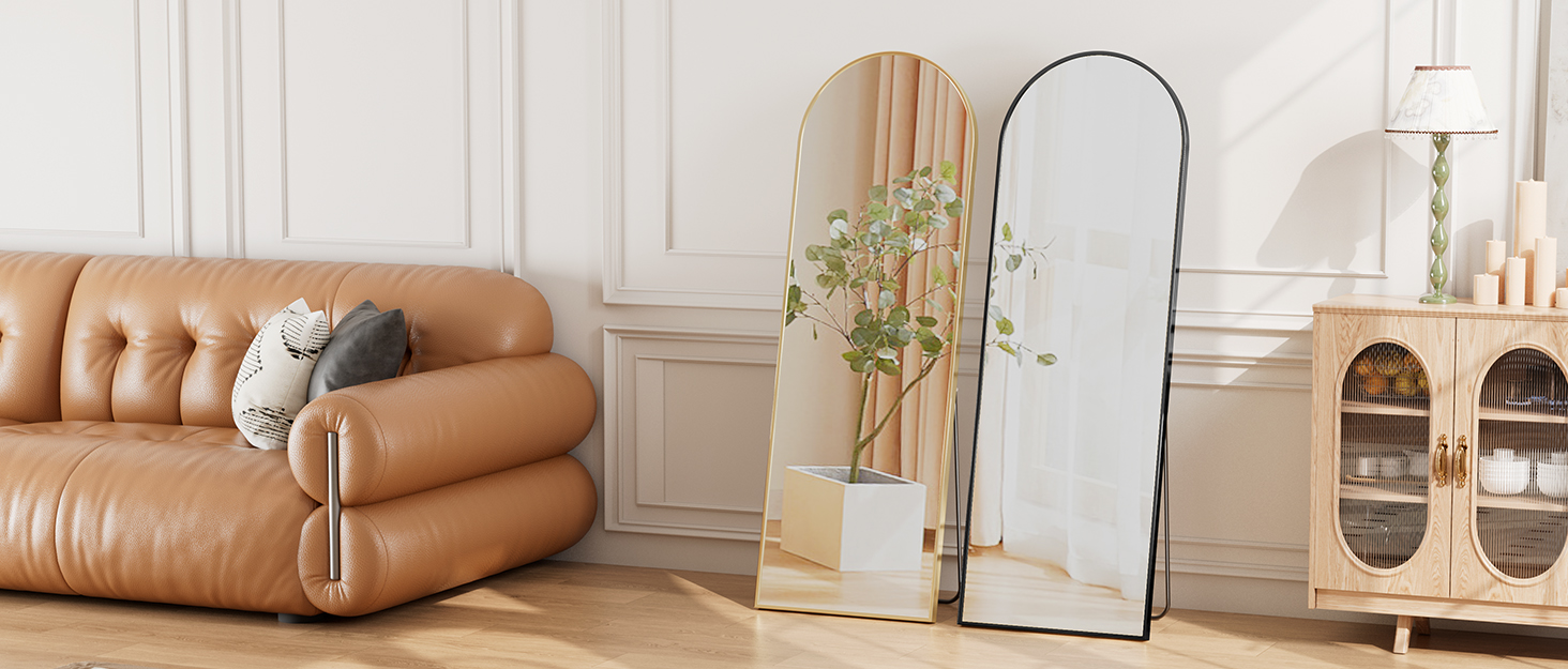 Arched full length mirror