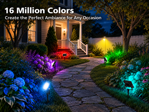 T-SUN 30W RGBCW LED Flood Lights Bluetooh and Remote-16 million colors