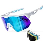 HAAYOT Polarized Sports Sunglasses for Men Women Youth Baseball Cycling Running Softball Biking G...