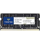 Timetec 16GB DDR4 2666MHz (DDR4-2666) PC4-21300 (PC4-2666V) Non-ECC Unbuffered 1.2V CL19 2Rx8 Dua...