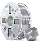 MarsWork Silk PLA, Pre-Dried Filament with Reusable Spool, Silver | 1.75mm 3D Printing Filament 1...
