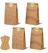 SAYAYA 24 Pcs Baseball Gift Bags Baseball Candy Treat Party Bags Baseball Goodie Snack Bags Baseb...