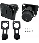 Halokny 2PCS USB-C Pass Through Connector D-Type, Type C Panel Mount Couplerr, Female to Female C...