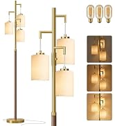 G-SAFAVA 70" Dimmable Floor Lamp Wood Floor Lamps for Living Room Bedroom Mid Century Modern Floo...