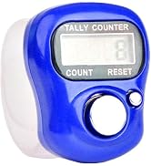 1Pc Blue 5 Digit LED Digital Row Counter, Display Counter Clicker, Handheld Number Click Counter,...