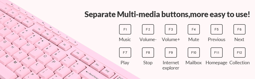 12 Multimedia Keys