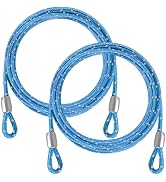 VIVBOO - 1/8IN Security Steel Cable 4/6/10/15FT Lengths Bike Lock Cable, Cable Rope, Stainless St...