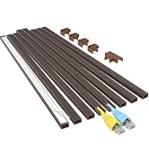 Yecaye Cord Hider, 113in Cord Covers for Wires on Wall, One-Cord Cord Organizer, Easy Install Cab...