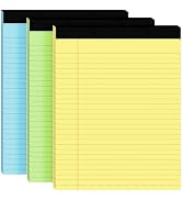 3pcs Legal Pads 8.5 x 11,Notepads 8.5 x 11 Inch, 30 Sheets/Pack, Color Note Pads Clear Print Writ...