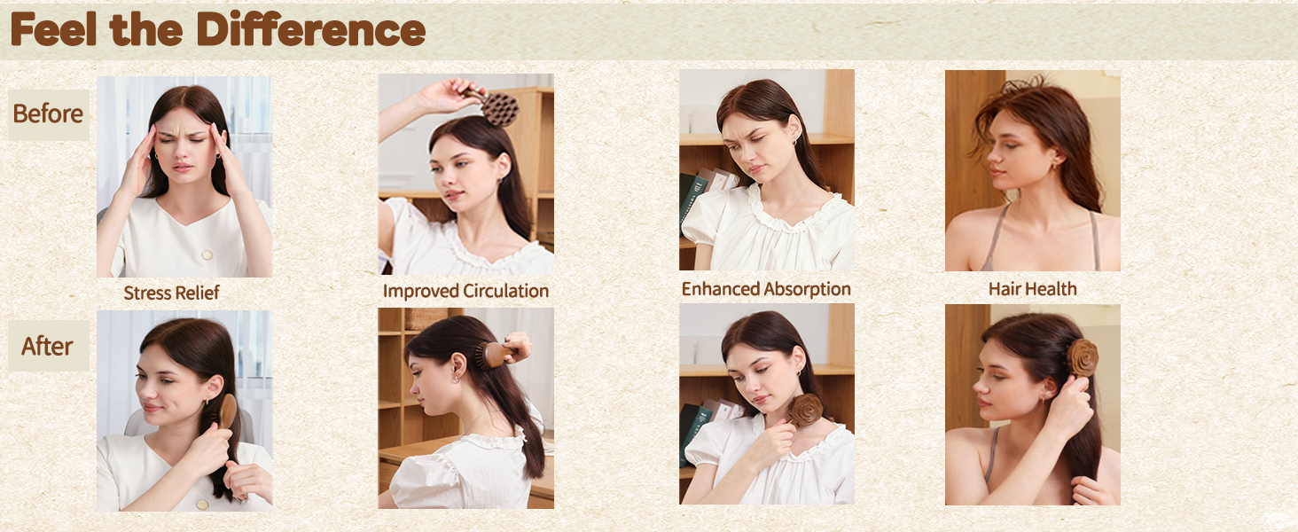 Head Massager Brush for Hair Growth