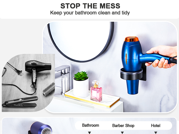blow dryer holder