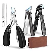 Professional Toenail Clippers for Thick Nails for Seniors,Large Angled Head Toe Nail Clippers wit...