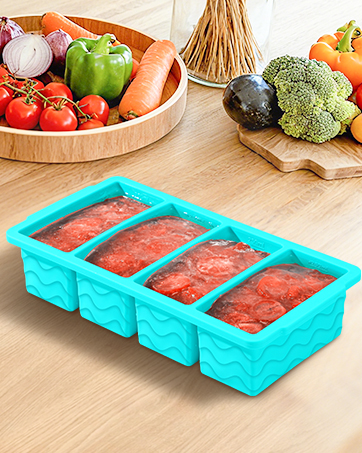 3-Pack Silicone Freezer Trays with Lid