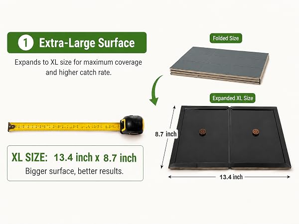 Carefully peel apart the protective film or lift the board open to expose the sticky surface.