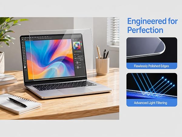 Anti Blue Light Blocking Screen Protector Panel